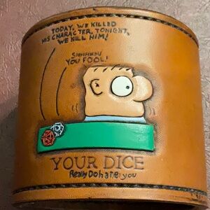 Dice Cup , Leather Handmade by US Veteran